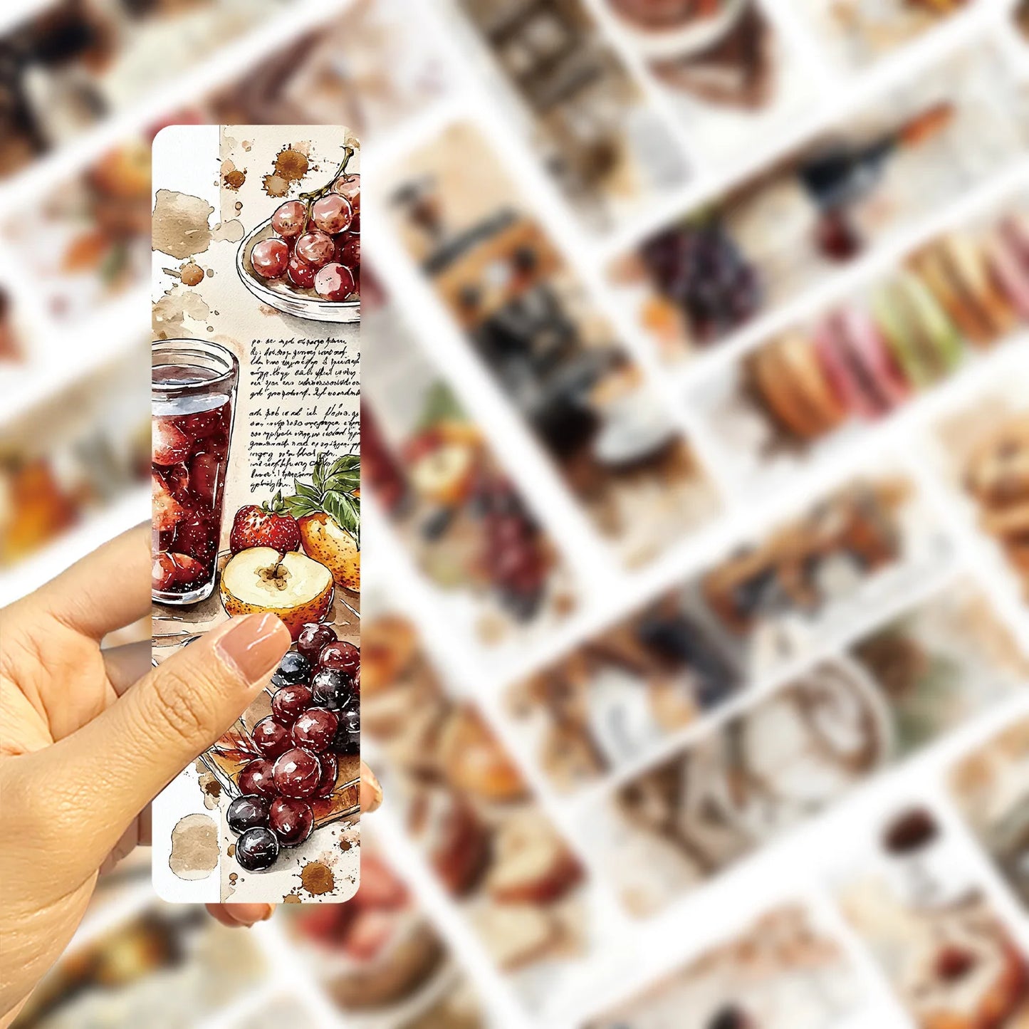 30Pcs Set Aesthetic Coffee Dessert Cake Afternoon Tea Themed Bookmarks Decorative Reading Pages Student Stationery Book Marks