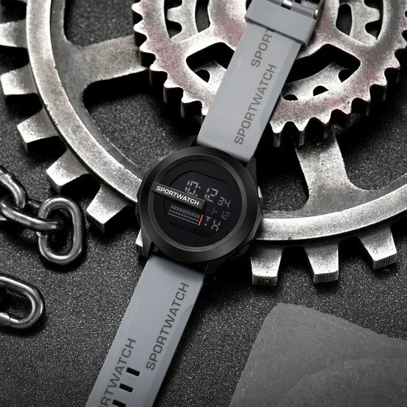 Men'S Sports Watches Luxury Digital Watch Stopwatch Luminous Date Week Multifunction Fitness Electronic Wristwatch Reloj Hombre