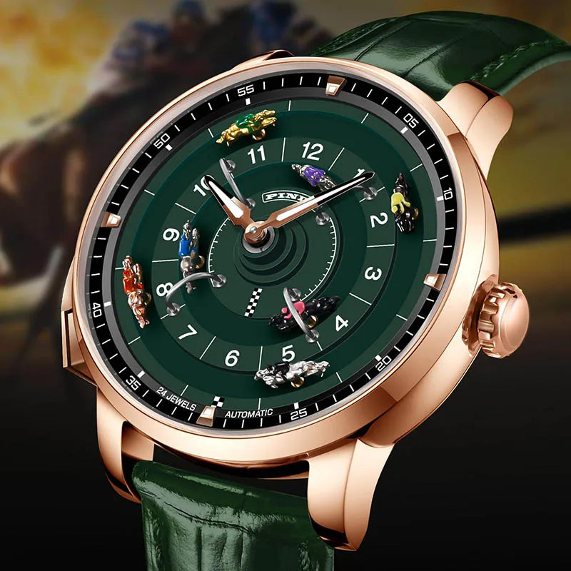Men'S Mechanical Watch Stainless Steel NH35 Watch Racing Roulette Men'S To Brand Luxury Rotary Sahire Glass Watch Waterroof