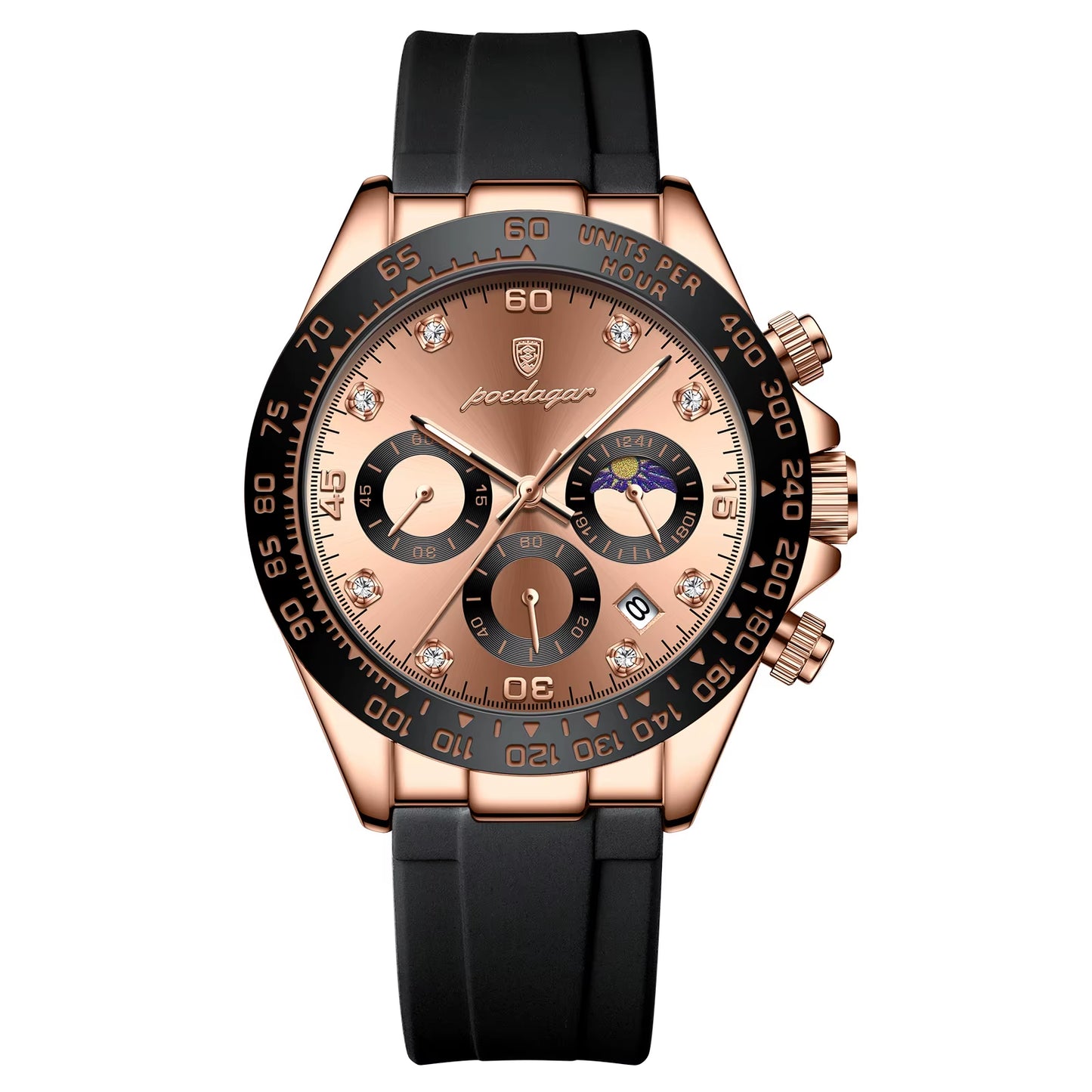 Fashion Luxury Men Wristwatch Chronograph Date High Quality Quartz Man Watch Waterproof Luminous Military Men'S Watches