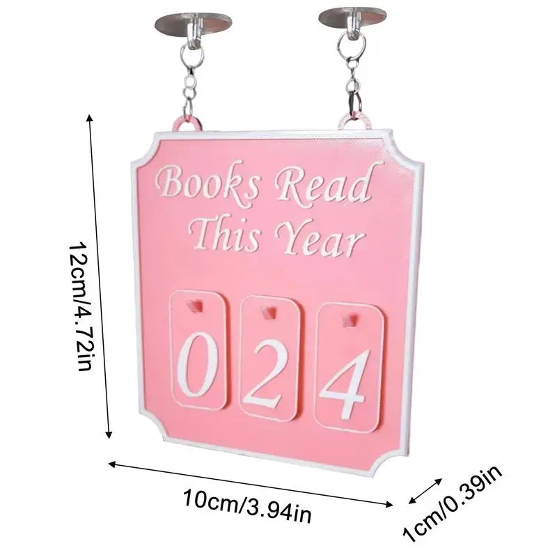 Book Decor for Shelf Bookshelf Counter Bookish Reader Bookworm Track Yearly Reading for Classroom Librarian Women Men