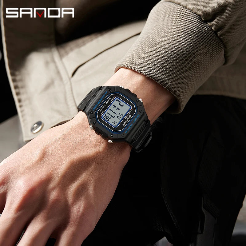 2156 Fashion Mens Watch Military Water Resistant Sport Watches Army Big Dial Led Digital Wristwatches Stopwatches for Male