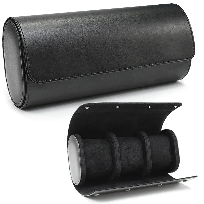 Leather Watch Roll 1 2 3 Slots Luxury Genuine Watch Storage Box Travel Bag Watch Case Gift Box Watch Pouch