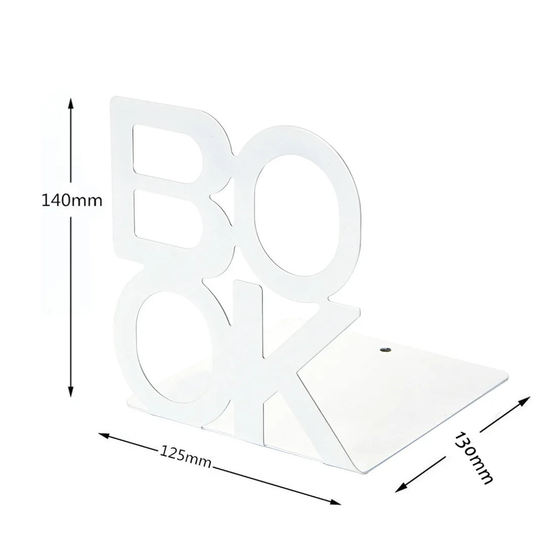 1Pc Iron Bookends Book Stand Support for Home Office and Library Non Slip Rack Shelf Holder School Stationery Accessories