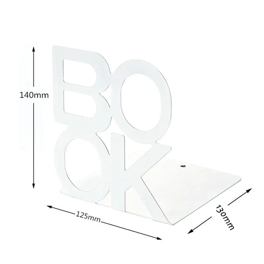 1Pc Iron Bookends Book Stand Support for Home Office and Library Non Slip Rack Shelf Holder School Stationery Accessories