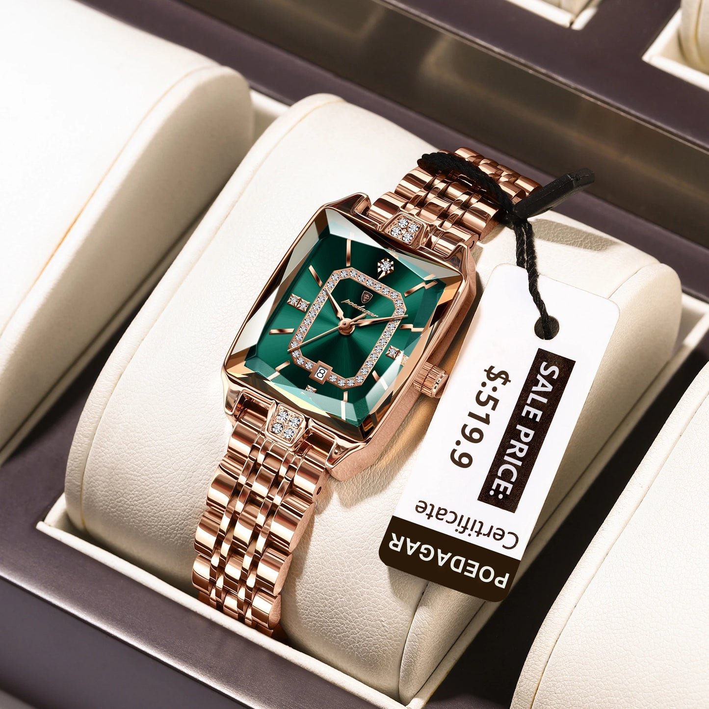 Luxury Watch for Woman Waterproof Calendar High Quality Ladies Watch Stainless Steel Quartz Women'S Watches Elegant+Box
