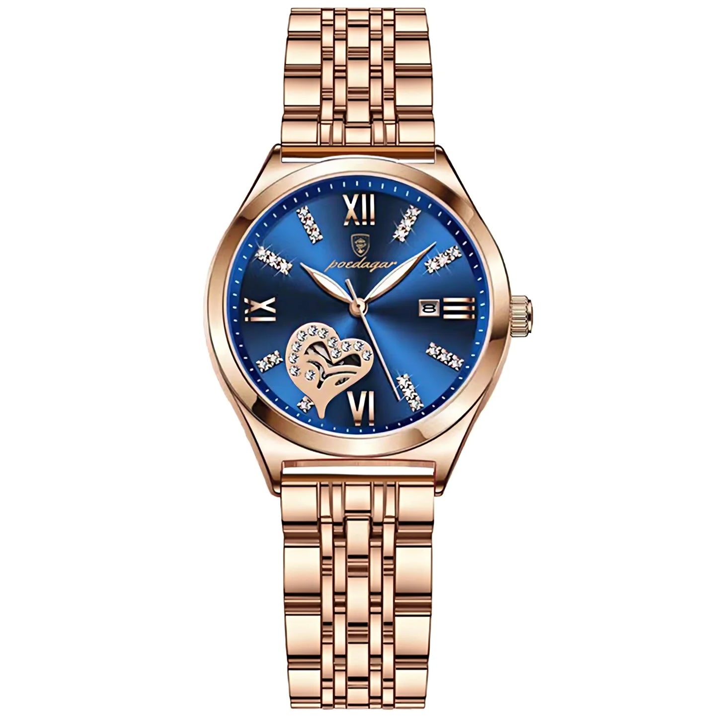 Top Luxury Woman Watches Waterproof Luminous Date Stainless Steel Women'S Quartz Wristwatch Elegant Dress Ladies Watch