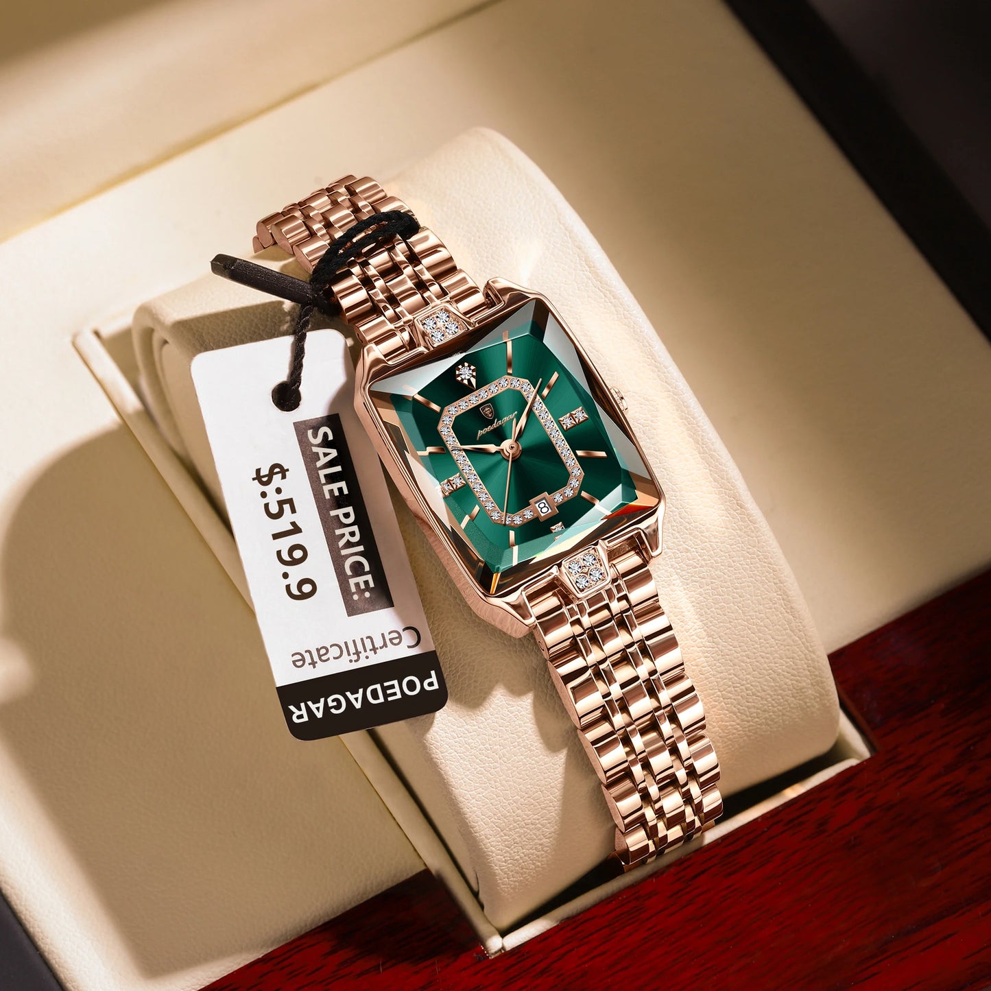 Luxury Watch for Woman Waterproof Calendar High Quality Ladies Watch Stainless Steel Quartz Women'S Watches Elegant+Box