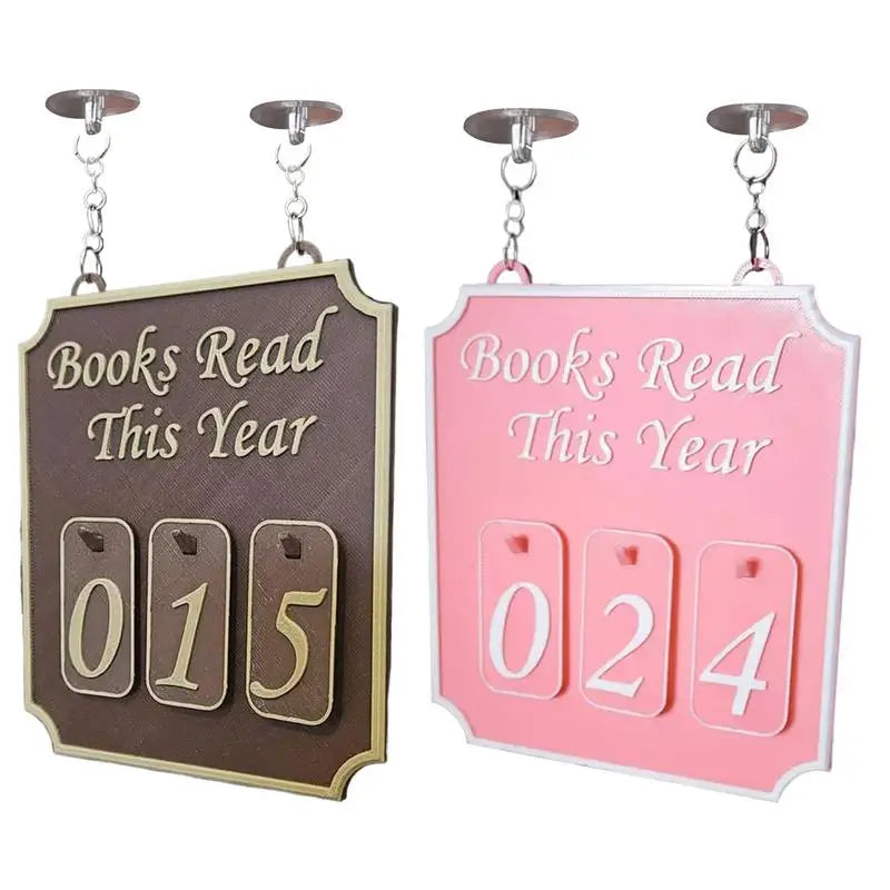 Book Decor for Shelf Bookshelf Counter Bookish Reader Bookworm Track Yearly Reading for Classroom Librarian Women Men