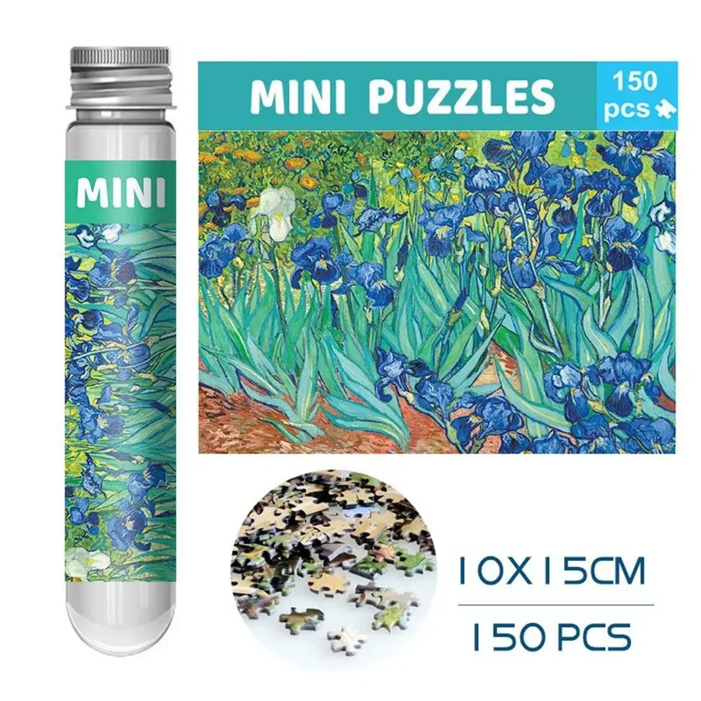 150Pcs/Set Oil Painting Jigsaw Puzzles Mini Test Tube Oil Painting Jigsaw Gifts Family Educational Toys Adult Children