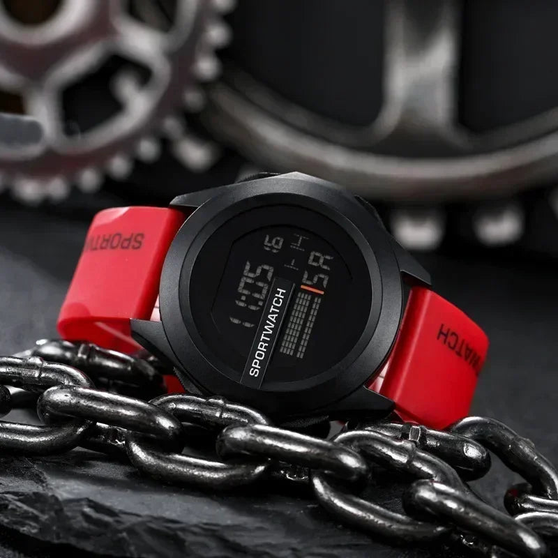 Men'S Sports Watches Luxury Digital Watch Stopwatch Luminous Date Week Multifunction Fitness Electronic Wristwatch Reloj Hombre
