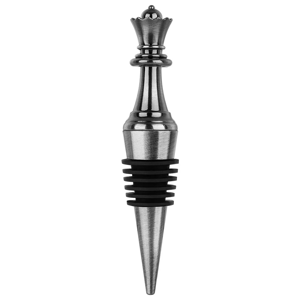 Vintage Wine Bottle Stoppers Chess King/Queen Decoration Metal Silicone Wine Seal Stopper Wine Gift Kitchen Bar Accessories Tool