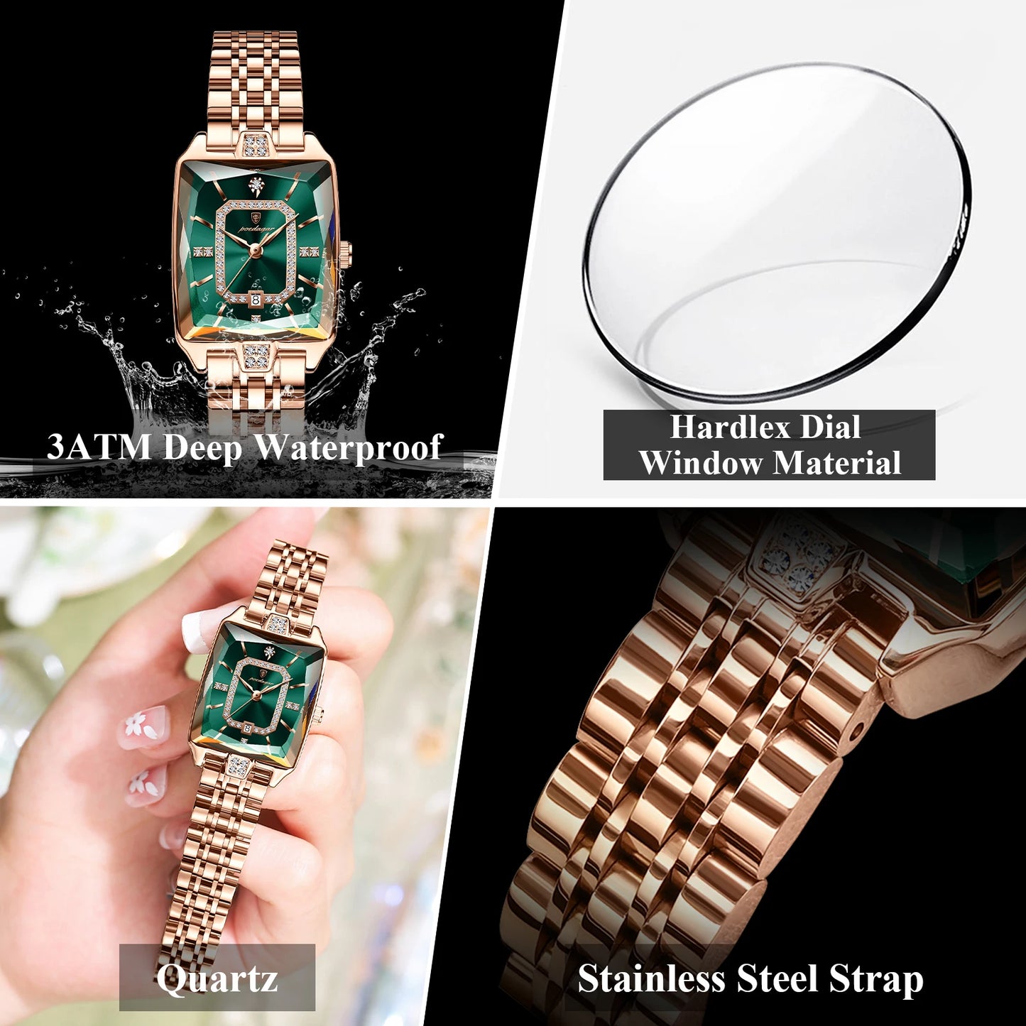 Luxury Watch for Woman Waterproof Calendar High Quality Ladies Watch Stainless Steel Quartz Women'S Watches Elegant+Box