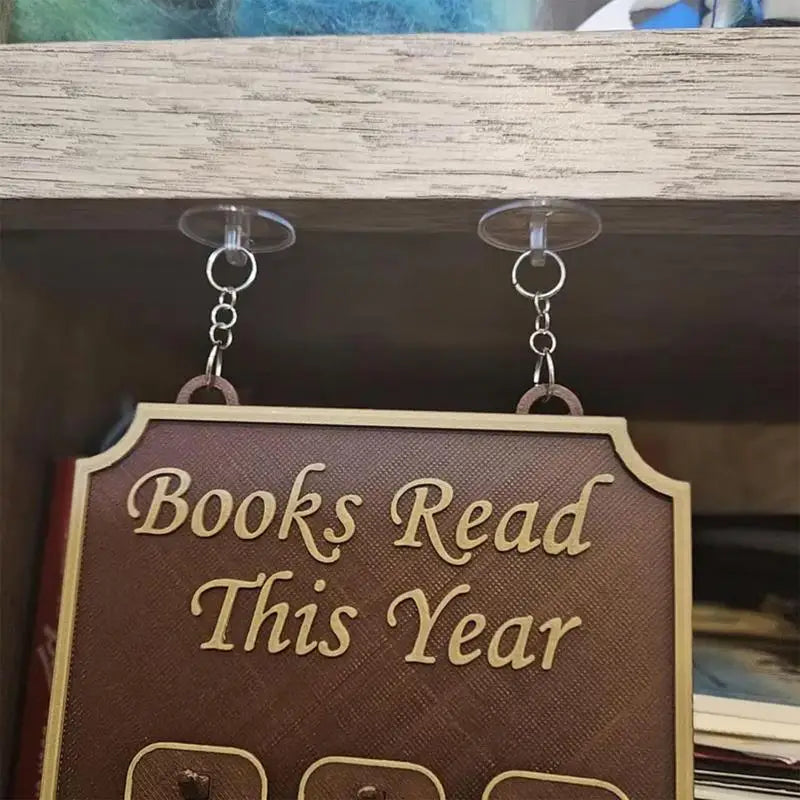 Book Decor for Shelf Bookshelf Counter Bookish Reader Bookworm Track Yearly Reading for Classroom Librarian Women Men