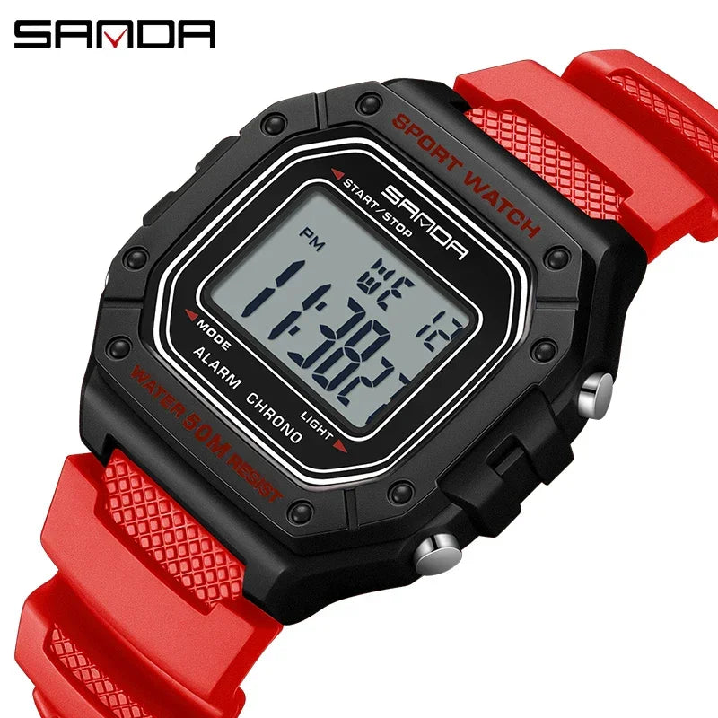 2156 Fashion Mens Watch Military Water Resistant Sport Watches Army Big Dial Led Digital Wristwatches Stopwatches for Male