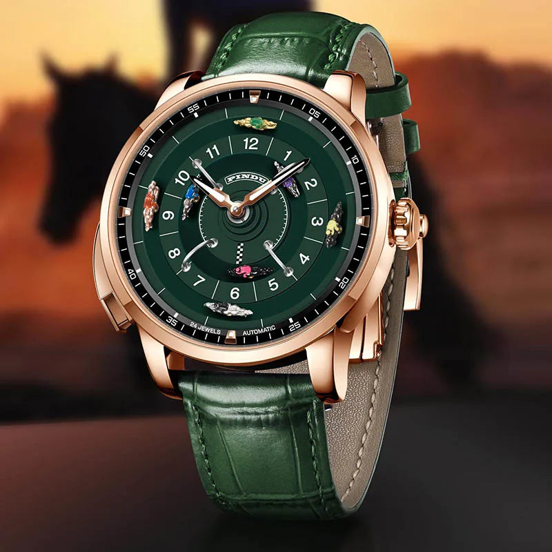 Men'S Mechanical Watch Stainless Steel NH35 Watch Racing Roulette Men'S To Brand Luxury Rotary Sahire Glass Watch Waterroof