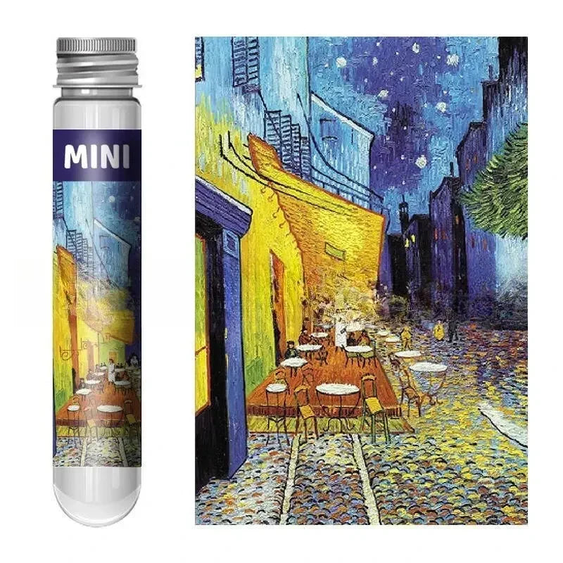 150Pcs Test Tube Jigsaw Puzzle World Famous Painting Van Gogh the Starry Night Christmas Gift