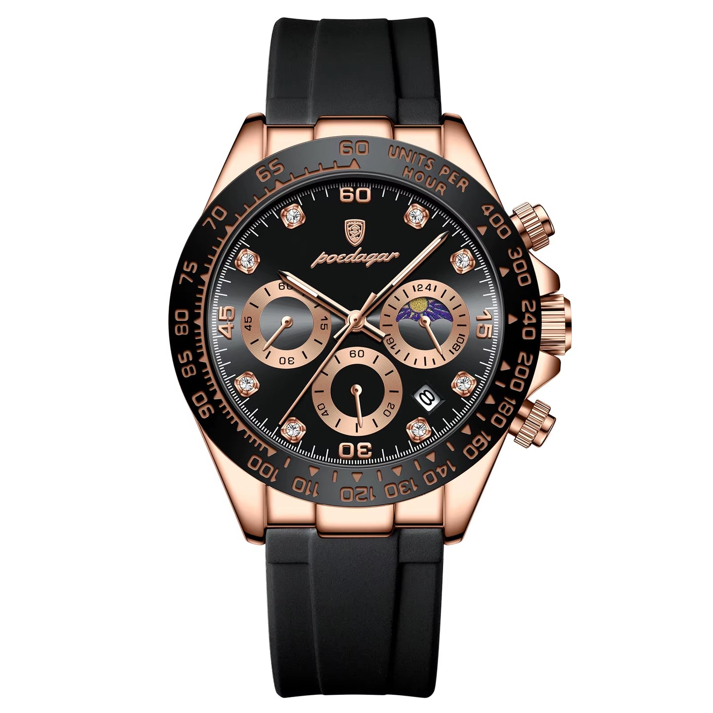 Fashion Luxury Men Wristwatch Chronograph Date High Quality Quartz Man Watch Waterproof Luminous Military Men'S Watches