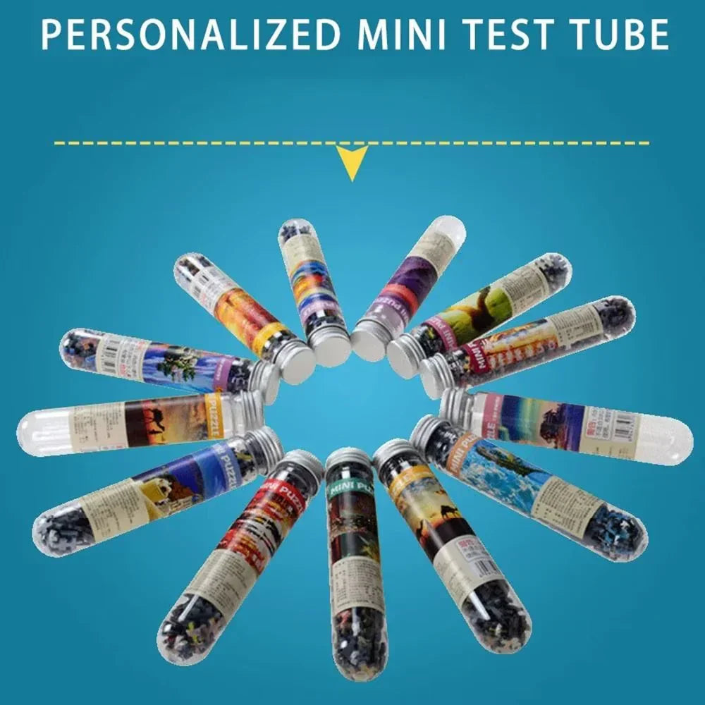 150Pcs/Set Oil Painting Jigsaw Puzzles Mini Test Tube Oil Painting Jigsaw Gifts Family Educational Toys Adult Children