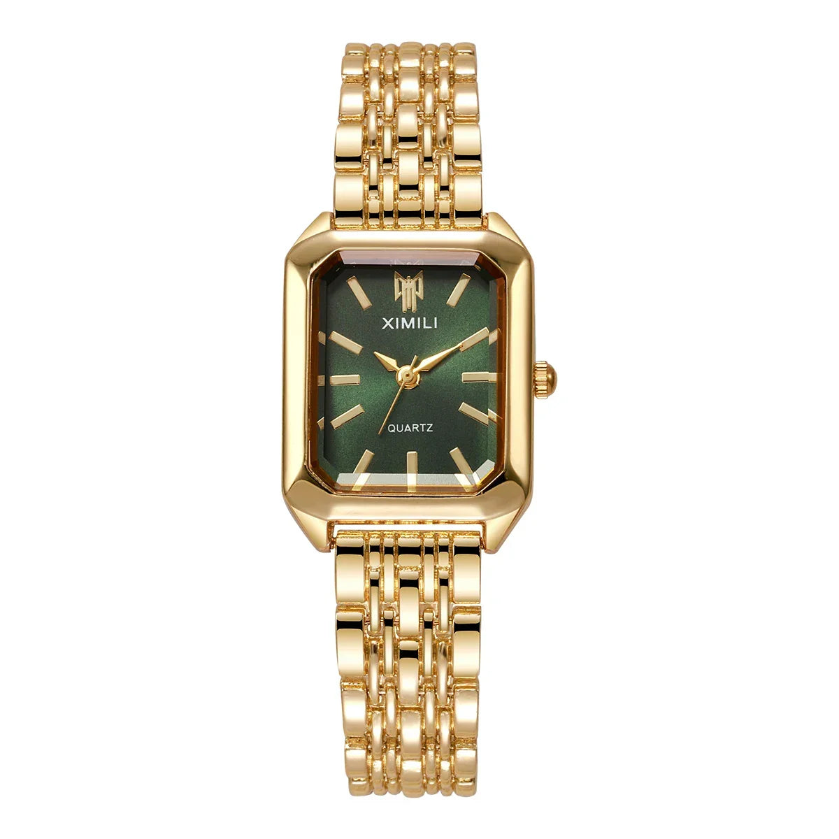 1/2/4PCS Luxury Women Watches Fashion Rectangle Woman Quartz Watch Stainless Steel Band Wristwatches Reloj Mujer(Without Box)