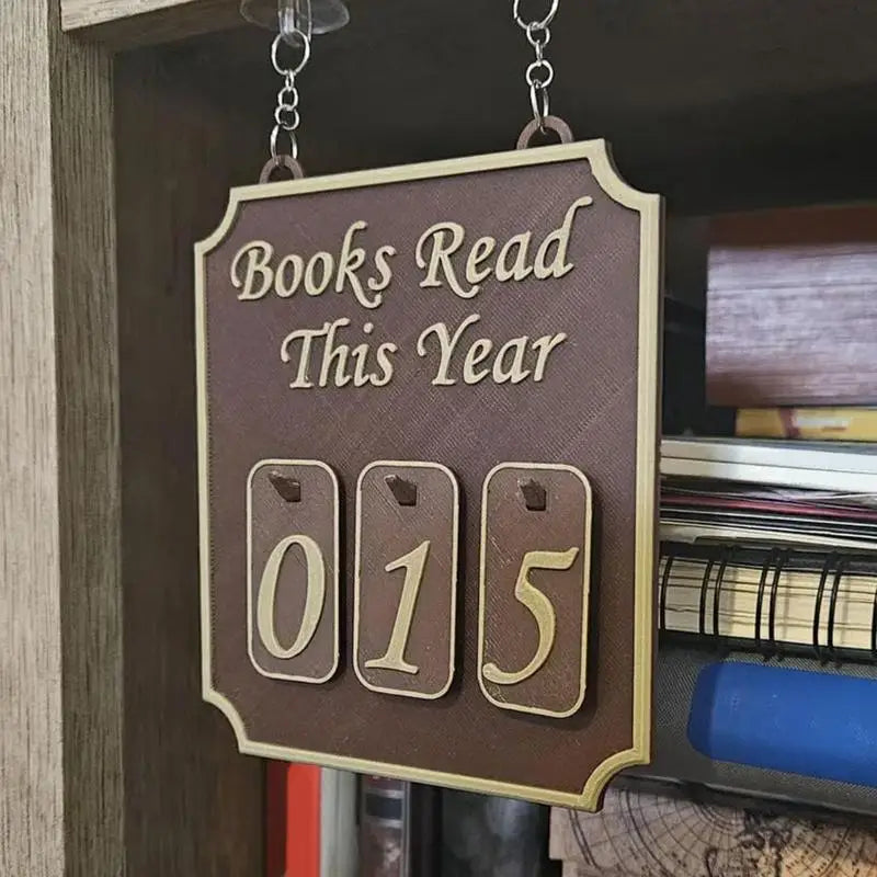 Book Decor for Shelf Bookshelf Counter Bookish Reader Bookworm Track Yearly Reading for Classroom Librarian Women Men