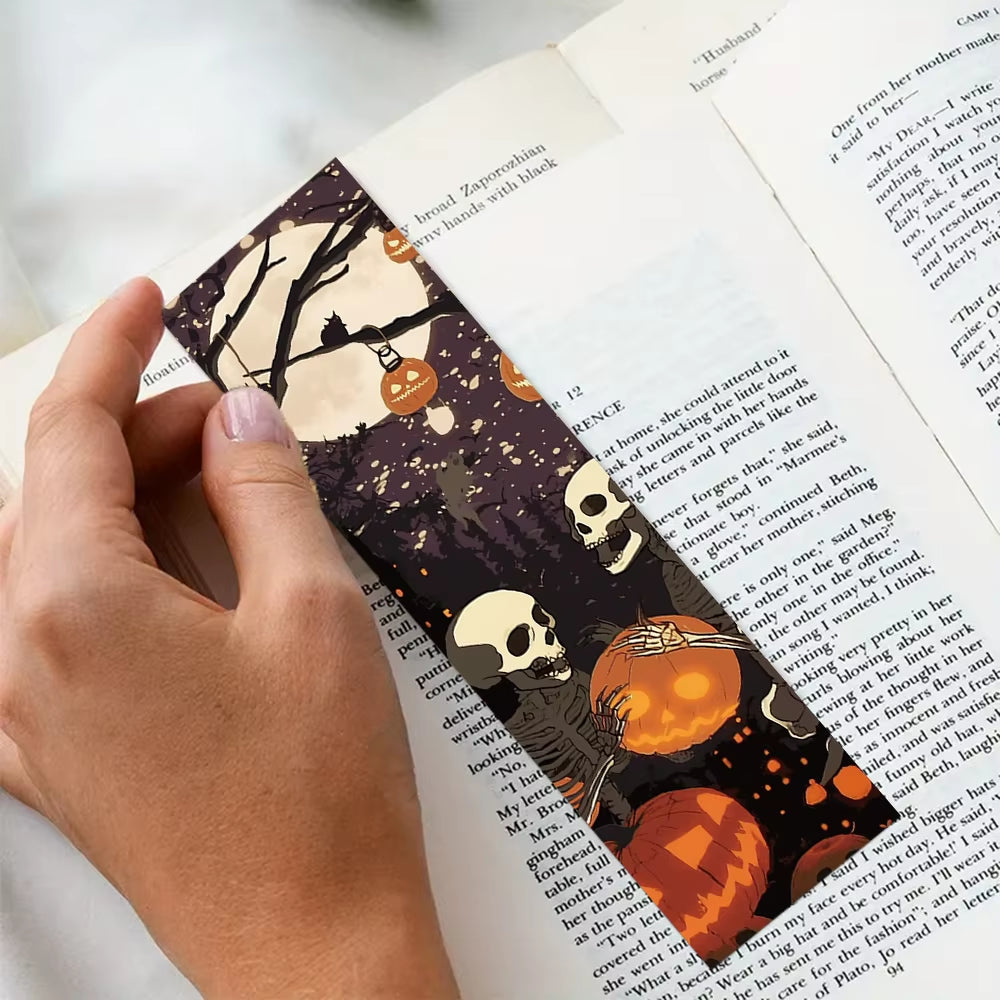 30Pcs Halloween Bookmark Reading Book Marker Paper Cards Student Creative Holiday Gift Decorative Bookmarks