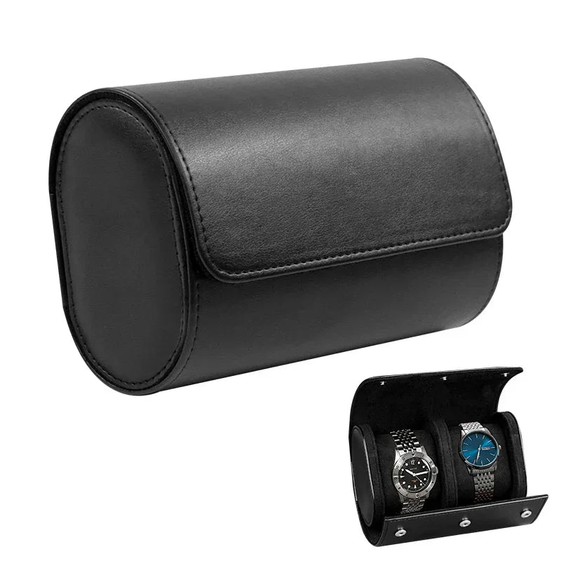 Leather Watch Roll 1 2 3 Slots Luxury Genuine Watch Storage Box Travel Bag Watch Case Gift Box Watch Pouch