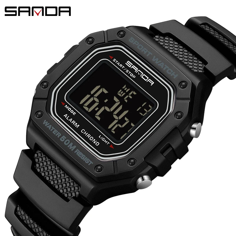 2156 Fashion Mens Watch Military Water Resistant Sport Watches Army Big Dial Led Digital Wristwatches Stopwatches for Male