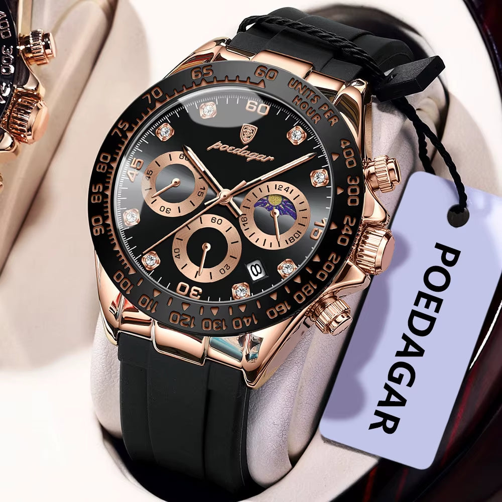 Fashion Luxury Men Wristwatch Chronograph Date High Quality Quartz Man Watch Waterproof Luminous Military Men'S Watches