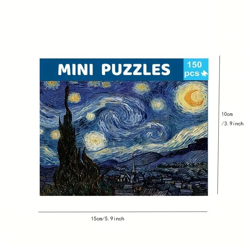 150Pcs Test Tube Jigsaw Puzzle World Famous Painting Van Gogh the Starry Night Christmas Gift