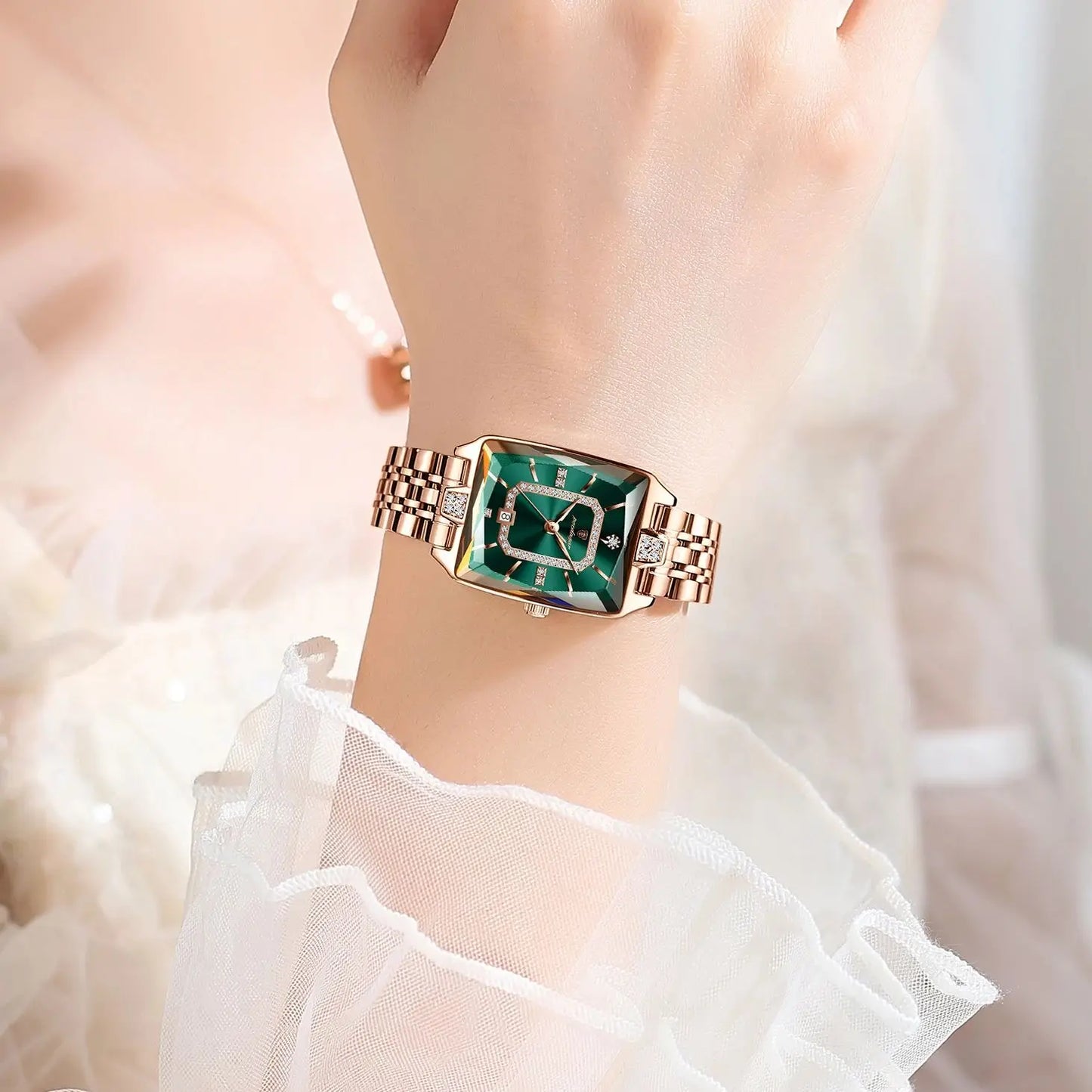 Luxury Watch for Woman Waterproof Calendar High Quality Ladies Watch Stainless Steel Quartz Women'S Watches Elegant+Box