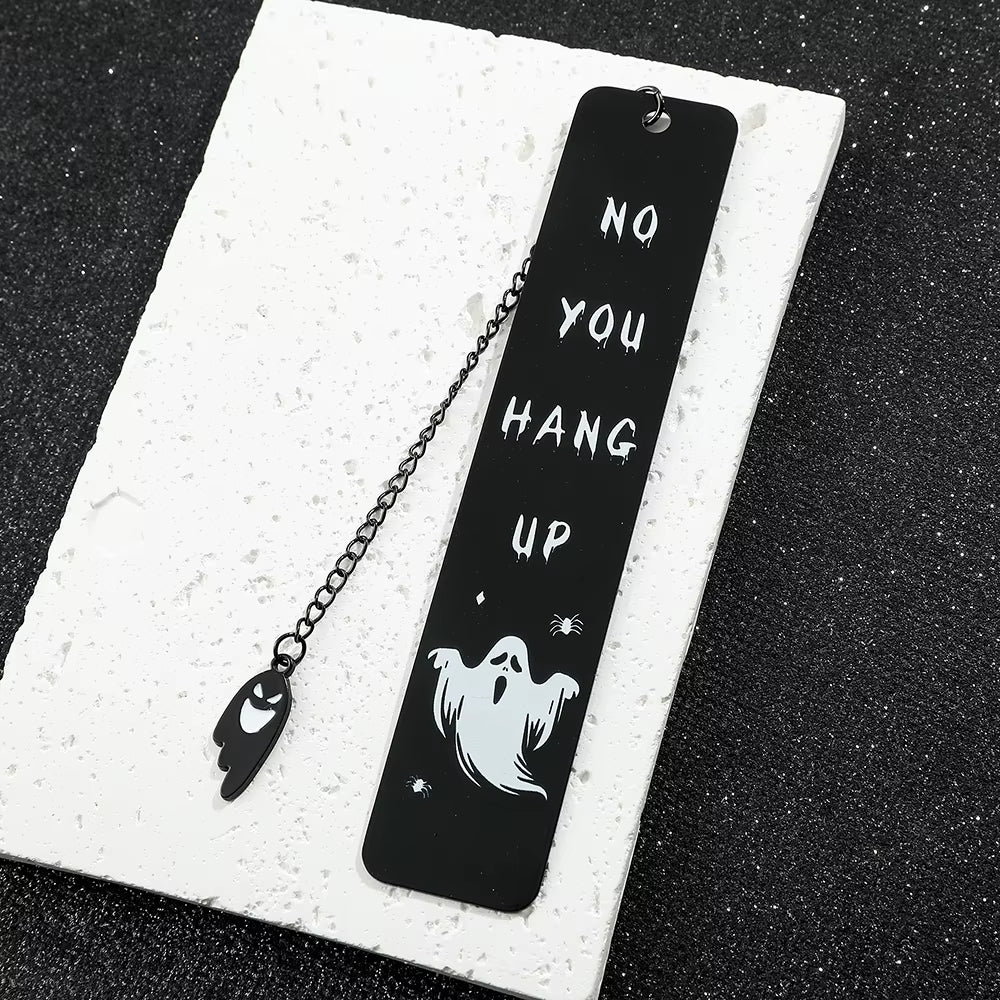 Creative Halloween Themed Bookmark - Black Stainless Steel Bookmark, a Reading Gift for Readers, a Gift for Horror Enthusiasts