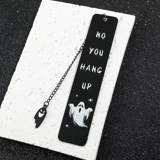 Creative Halloween Themed Bookmark - Black Stainless Steel Bookmark, a Reading Gift for Readers, a Gift for Horror Enthusiasts