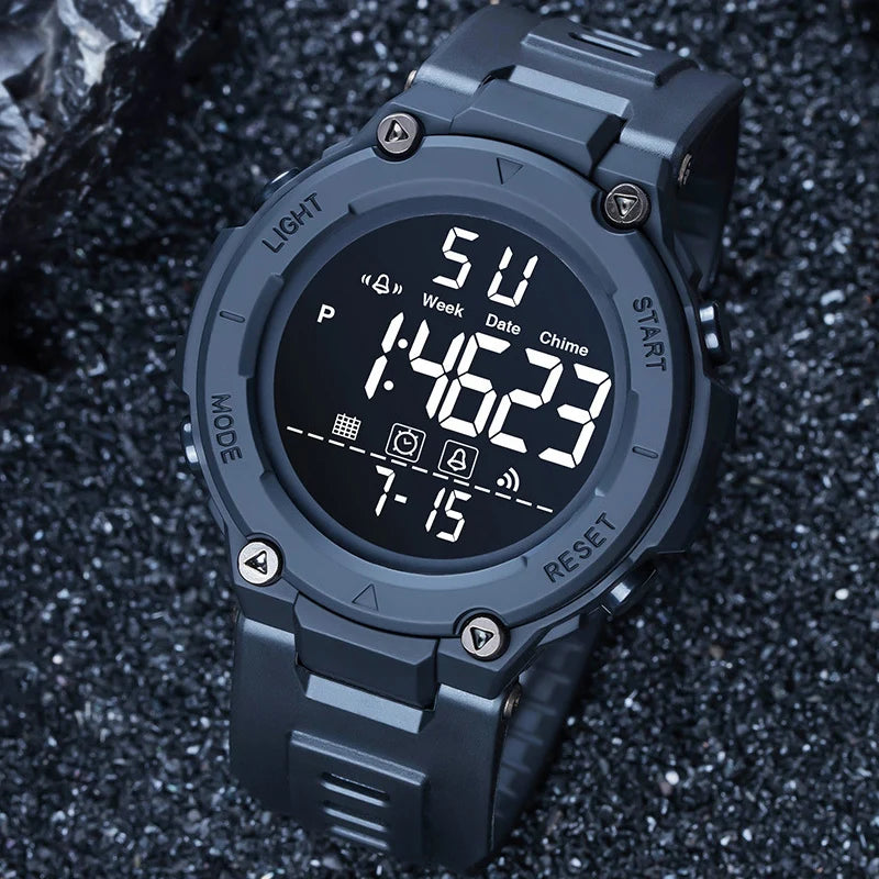 Digital Sports Watch for Men Waterproof Luminous Men'S Sport Watches Alarm Clock Military Kids Student Electronic Watches