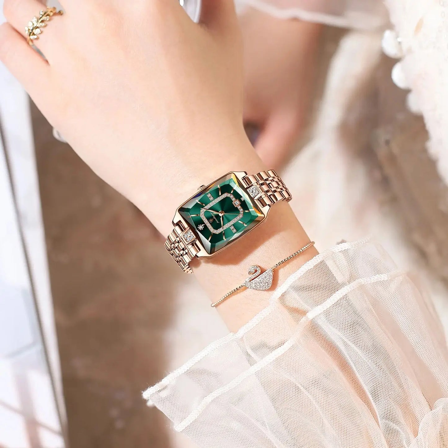 Luxury Watch for Woman Waterproof Calendar High Quality Ladies Watch Stainless Steel Quartz Women'S Watches Elegant+Box