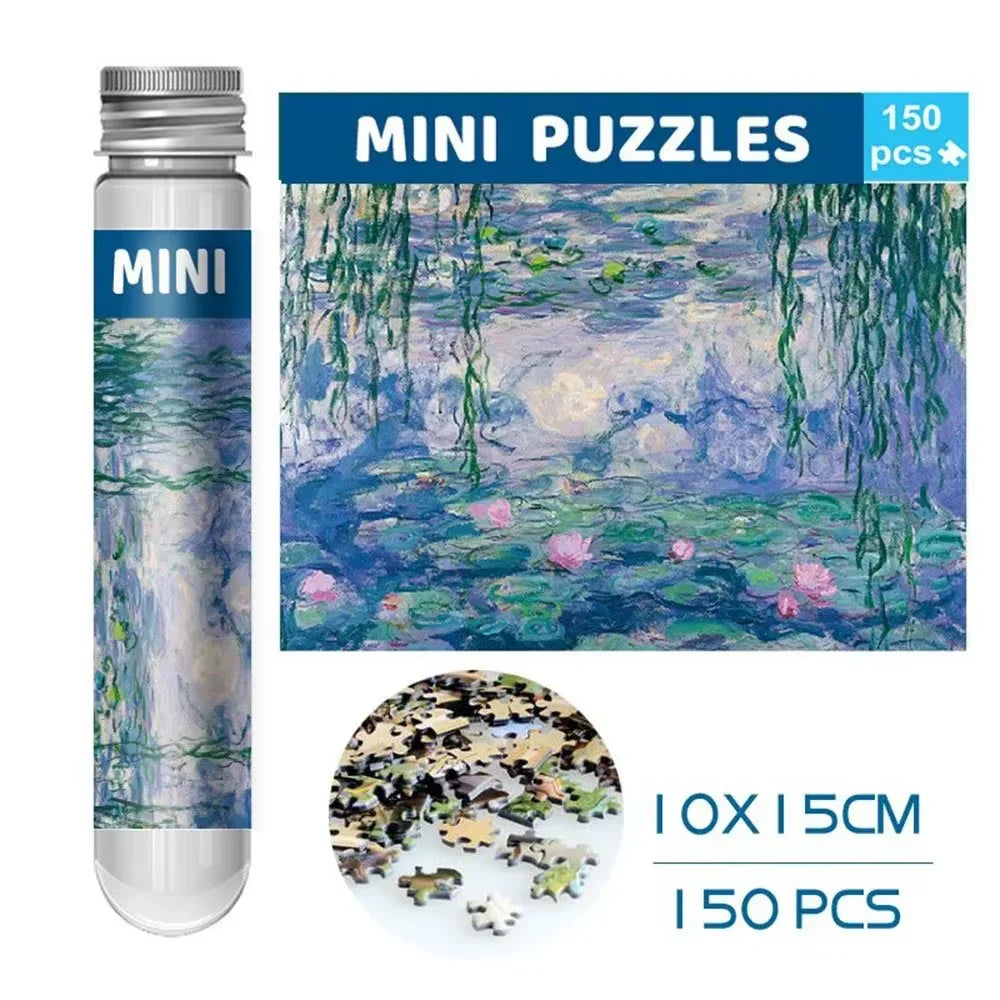 150Pcs/Set Oil Painting Jigsaw Puzzles Mini Test Tube Oil Painting Jigsaw Gifts Family Educational Toys Adult Children