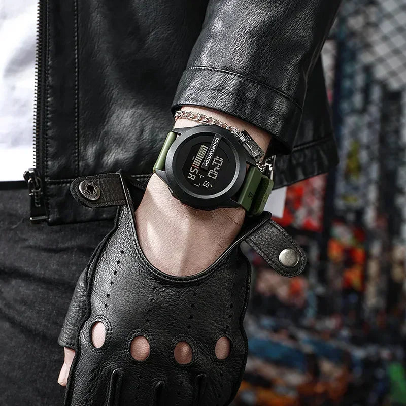 Men'S Sports Watches Luxury Digital Watch Stopwatch Luminous Date Week Multifunction Fitness Electronic Wristwatch Reloj Hombre