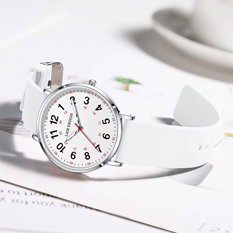 Fashion Elegant Watches for Woman Ladies Candy Color Silicone Casual Luminous Waterproof Dress Quartz Women'S Wristwatches