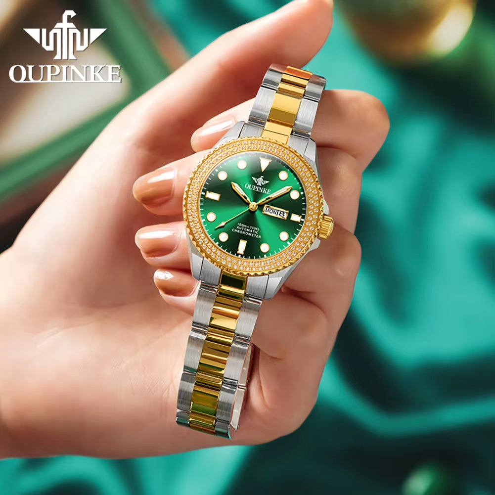 3205 Luxury All Automatic Mechanical Watch Women'S Dress Brand Waterproof HD Calendar Original Watch Elegant Gift Reloj