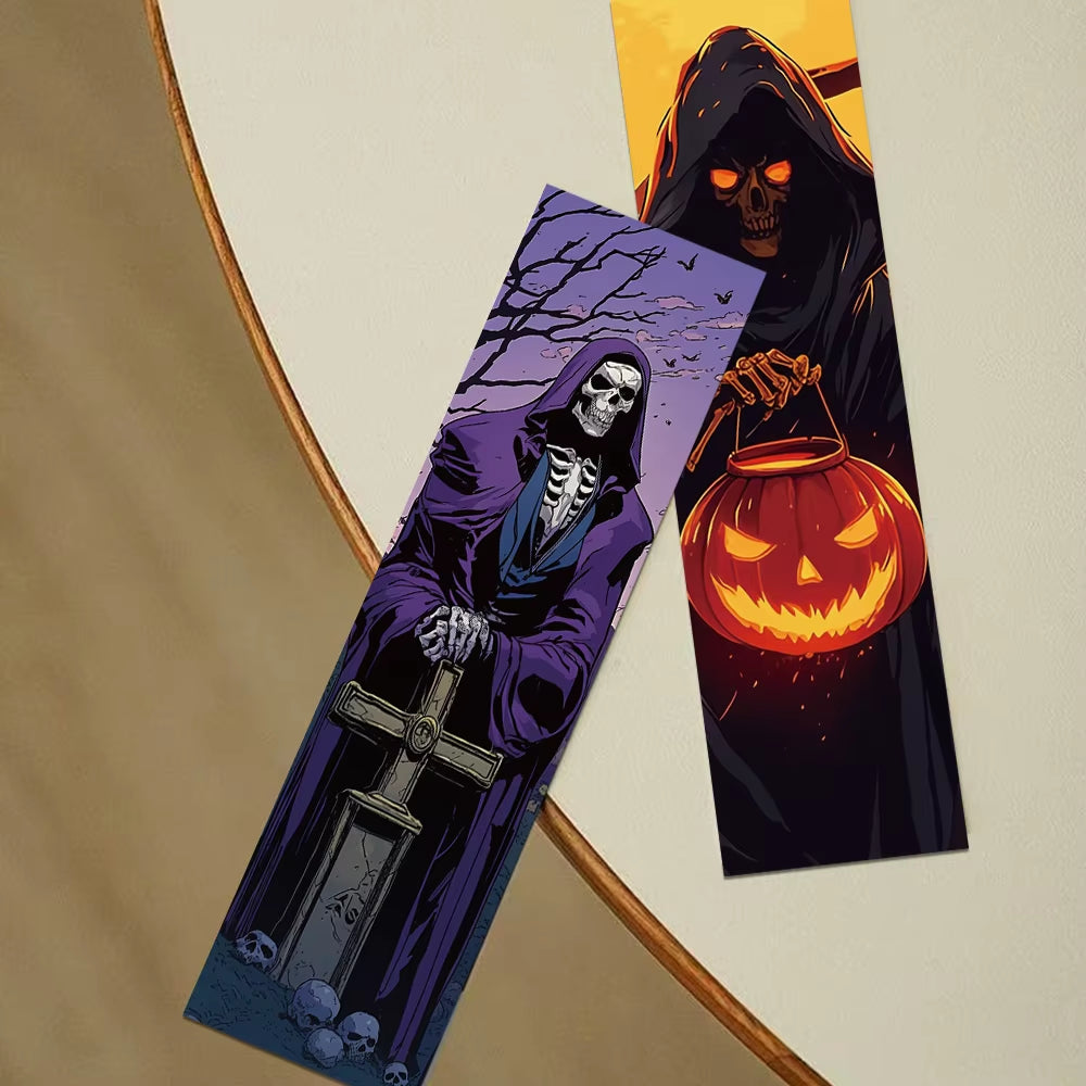 30Pcs Halloween Bookmark Reading Book Marker Paper Cards Student Creative Holiday Gift Decorative Bookmarks