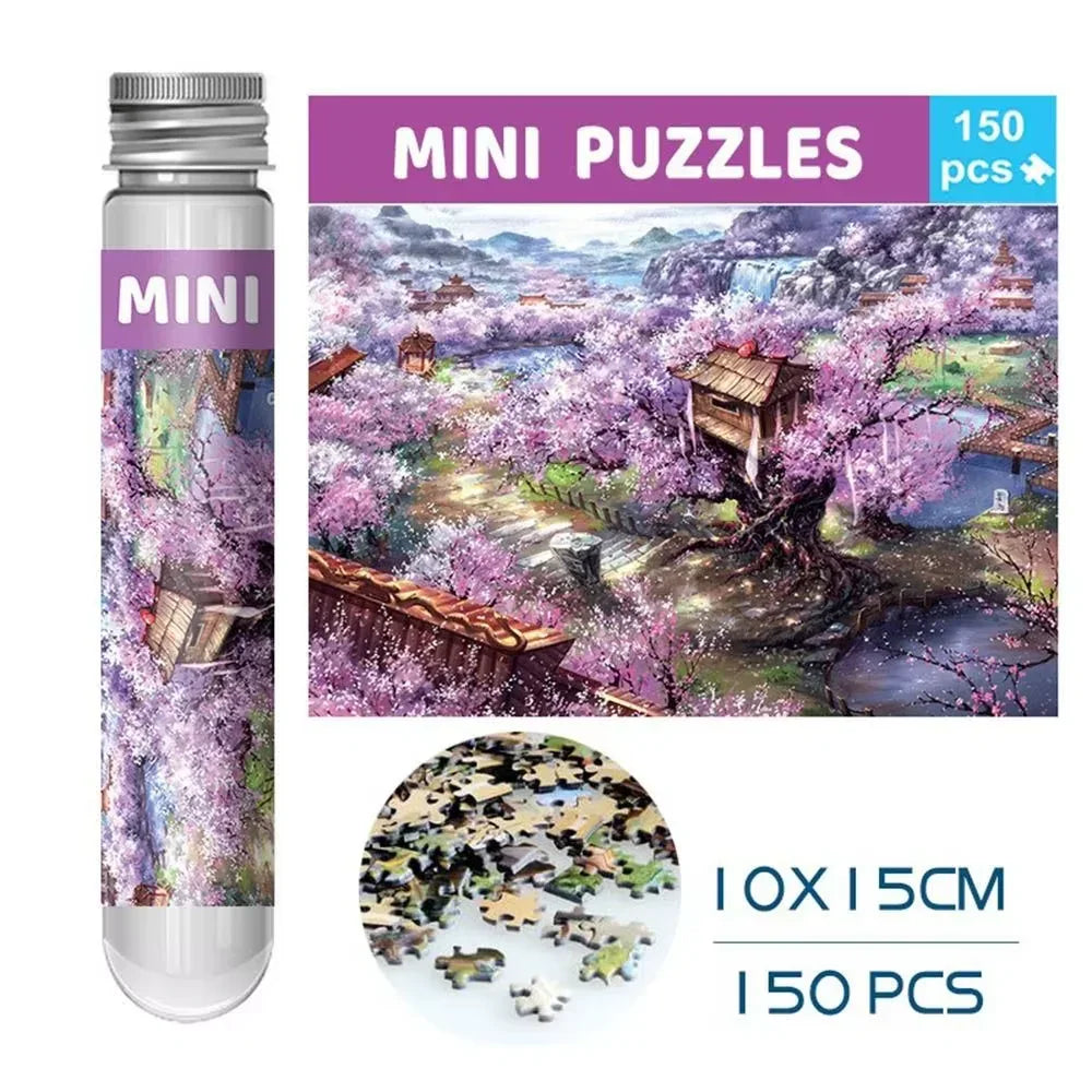150Pcs/Set Oil Painting Jigsaw Puzzles Mini Test Tube Oil Painting Jigsaw Gifts Family Educational Toys Adult Children