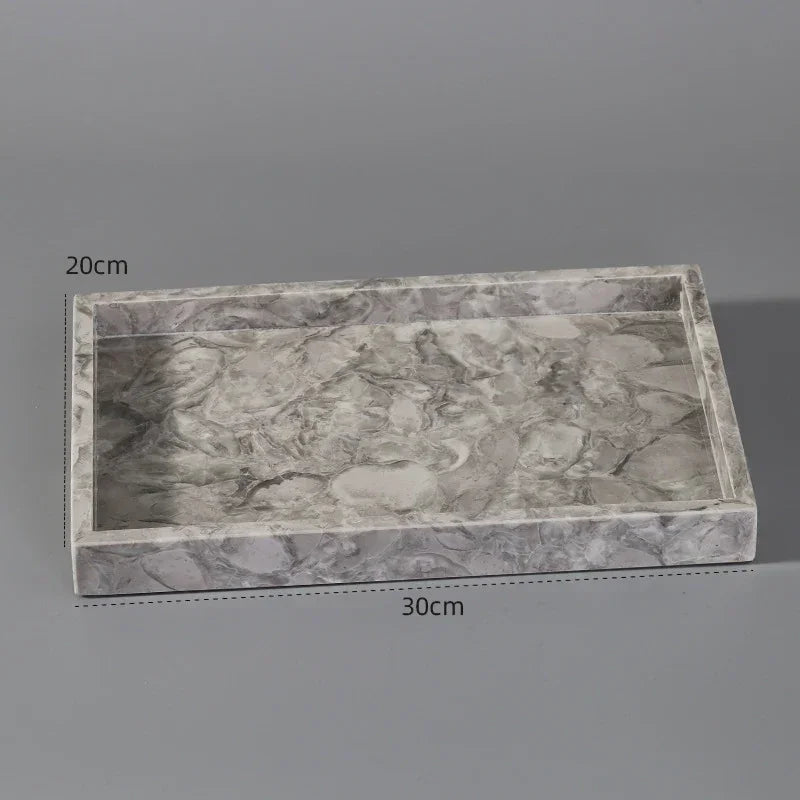 Grey marble tray 30x20cm, elegant home decor for B2C & B2B, Greek sourcing ecosystem