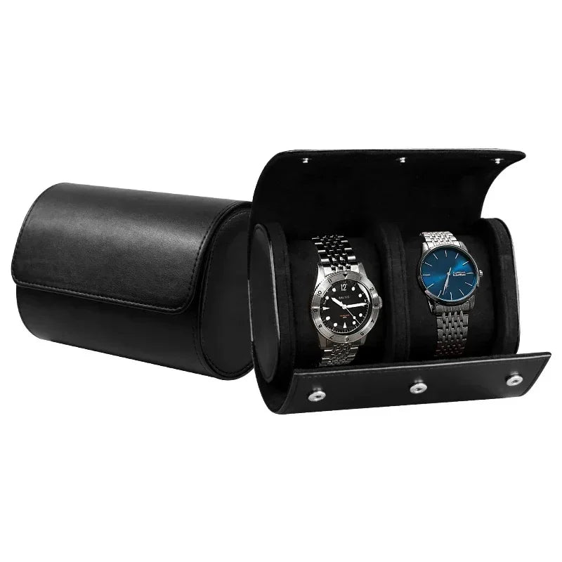 Leather Watch Roll 1 2 3 Slots Luxury Genuine Watch Storage Box Travel Bag Watch Case Gift Box Watch Pouch