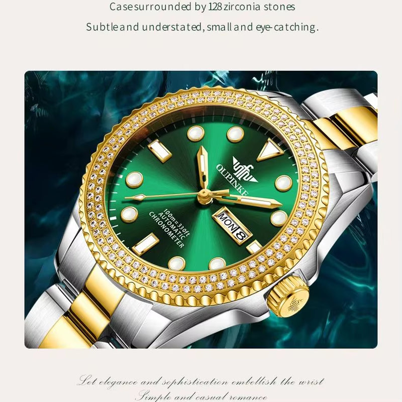 3205 Luxury All Automatic Mechanical Watch Women'S Dress Brand Waterproof HD Calendar Original Watch Elegant Gift Reloj