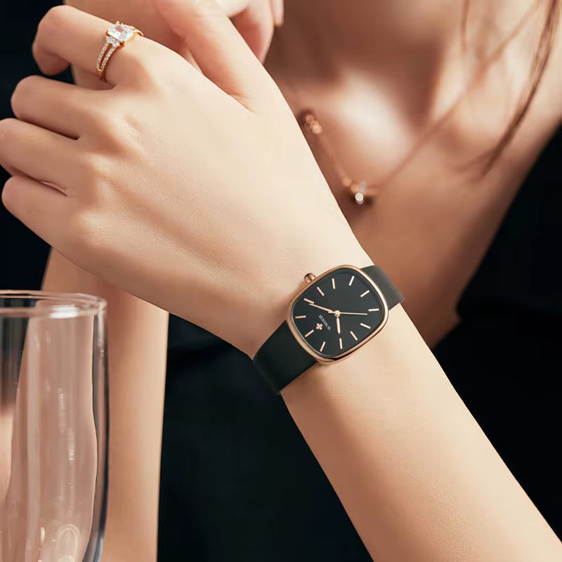 WWOOR New Reloj Fashion Women'S Bracelet Watch Luxury Brand Elegant Dress Quartz Clock Waterproof Top Ladies Wristwatch Gift Box