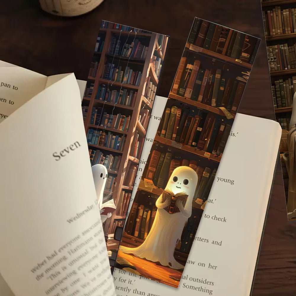 32Pcs. Ghost Bookmarks for Reading, Suitable for Back-To-School Season, Christmas, Halloween, Teachers, Readers, and Birthdays.