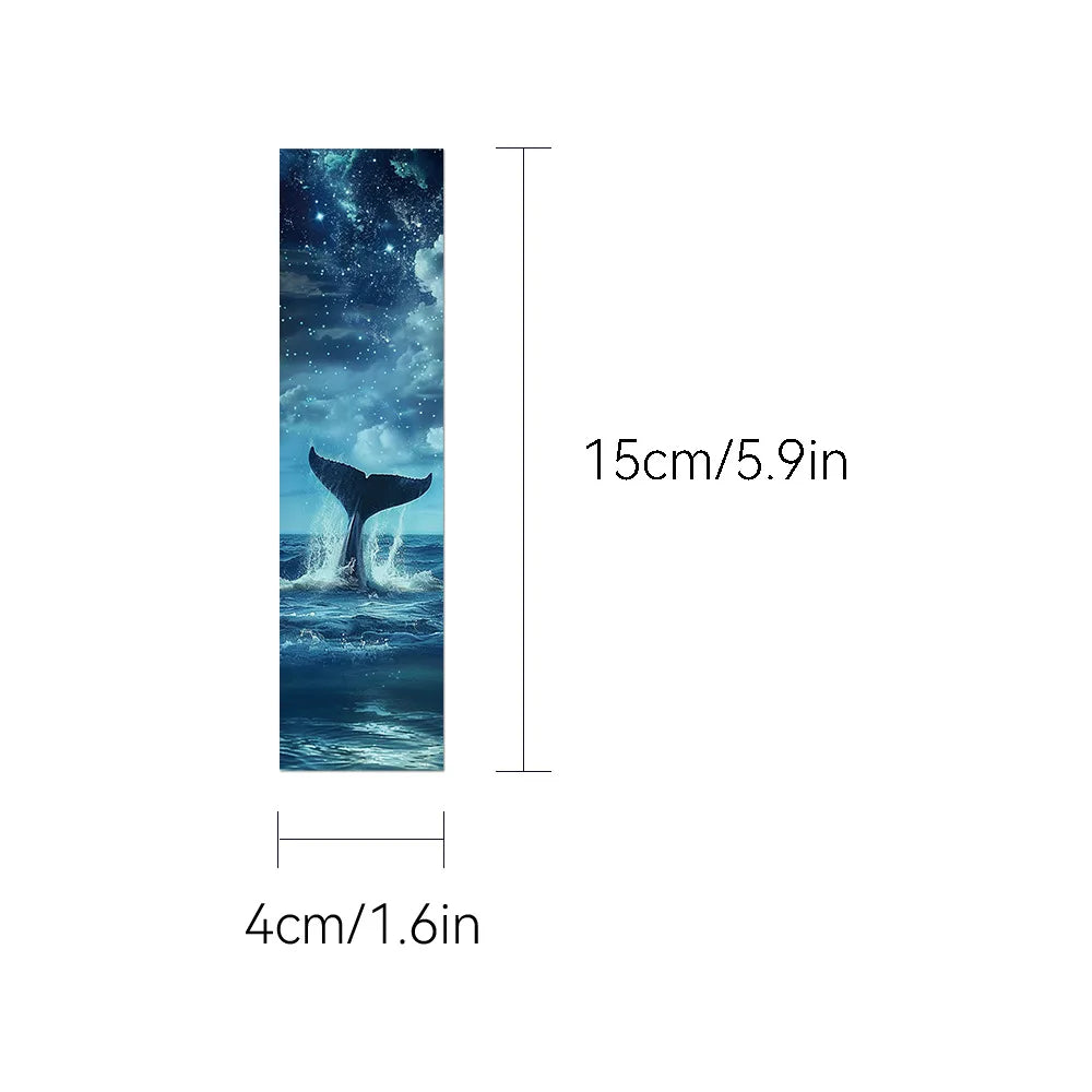 30Pcs Milky Way Galaxy Wandering Star Bookmark Space Bright Star Paper Card Reading Page Book Marking Student Message Card