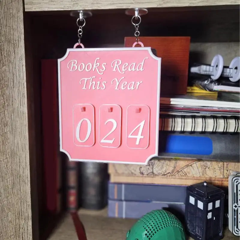 Book Decor for Shelf Bookshelf Counter Bookish Reader Bookworm Track Yearly Reading for Classroom Librarian Women Men