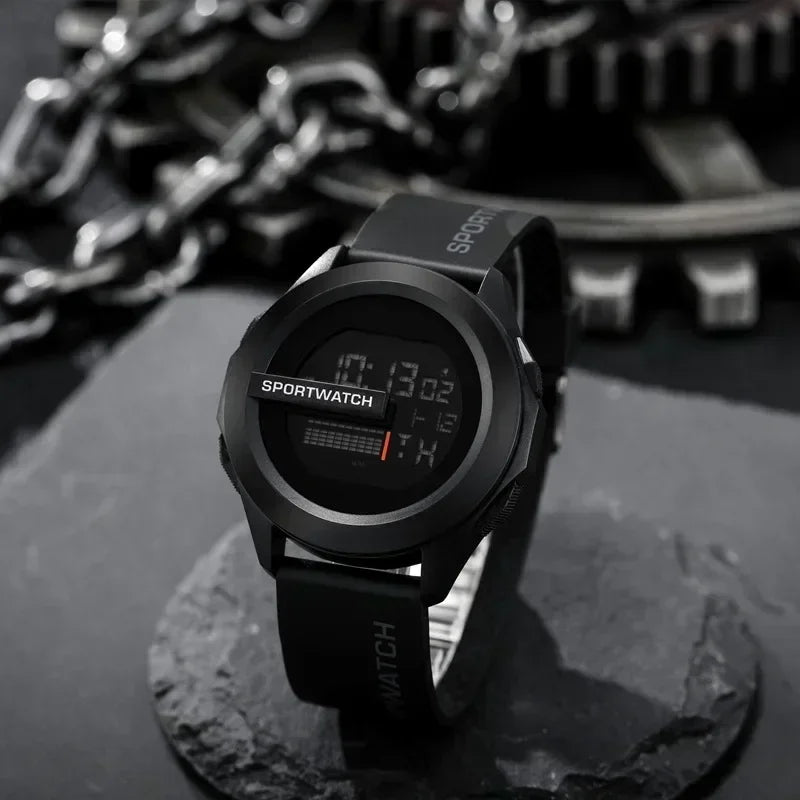 Men'S Sports Watches Luxury Digital Watch Stopwatch Luminous Date Week Multifunction Fitness Electronic Wristwatch Reloj Hombre