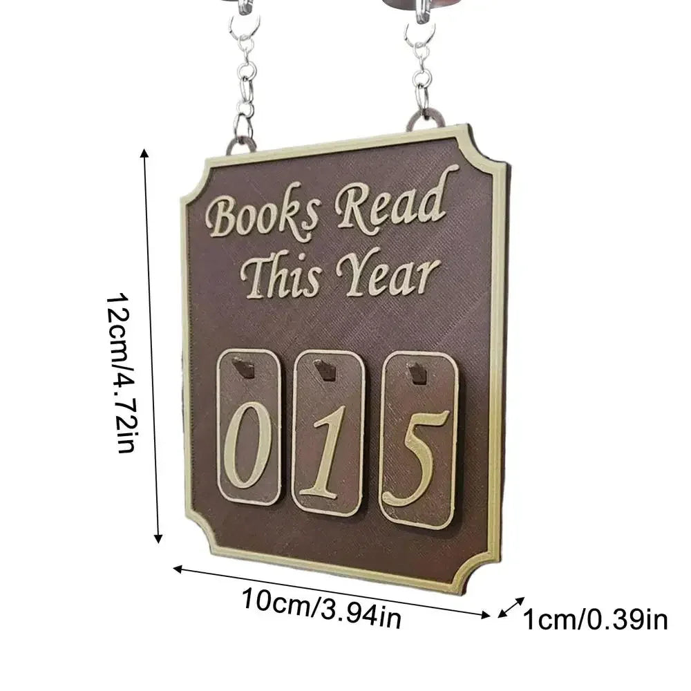 Book Decor for Shelf Bookshelf Counter Bookish Reader Bookworm Track Yearly Reading for Classroom Librarian Women Men